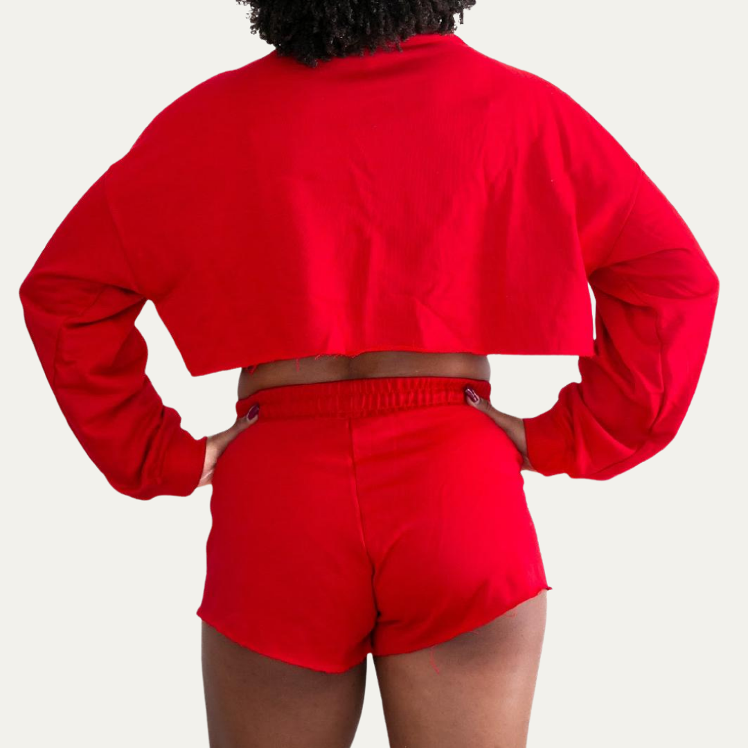 Sweat Crop Top Cherry