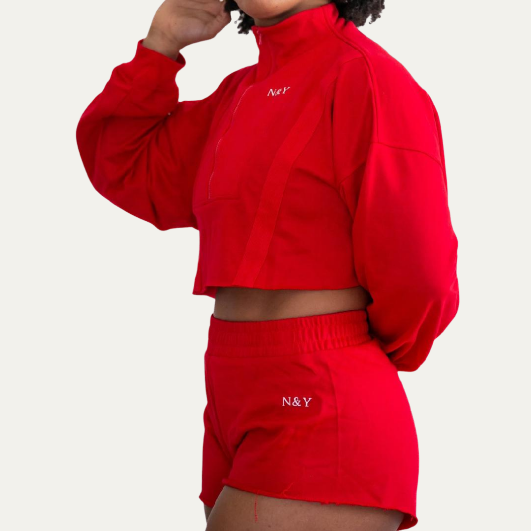 Sweat Crop Top Cherry