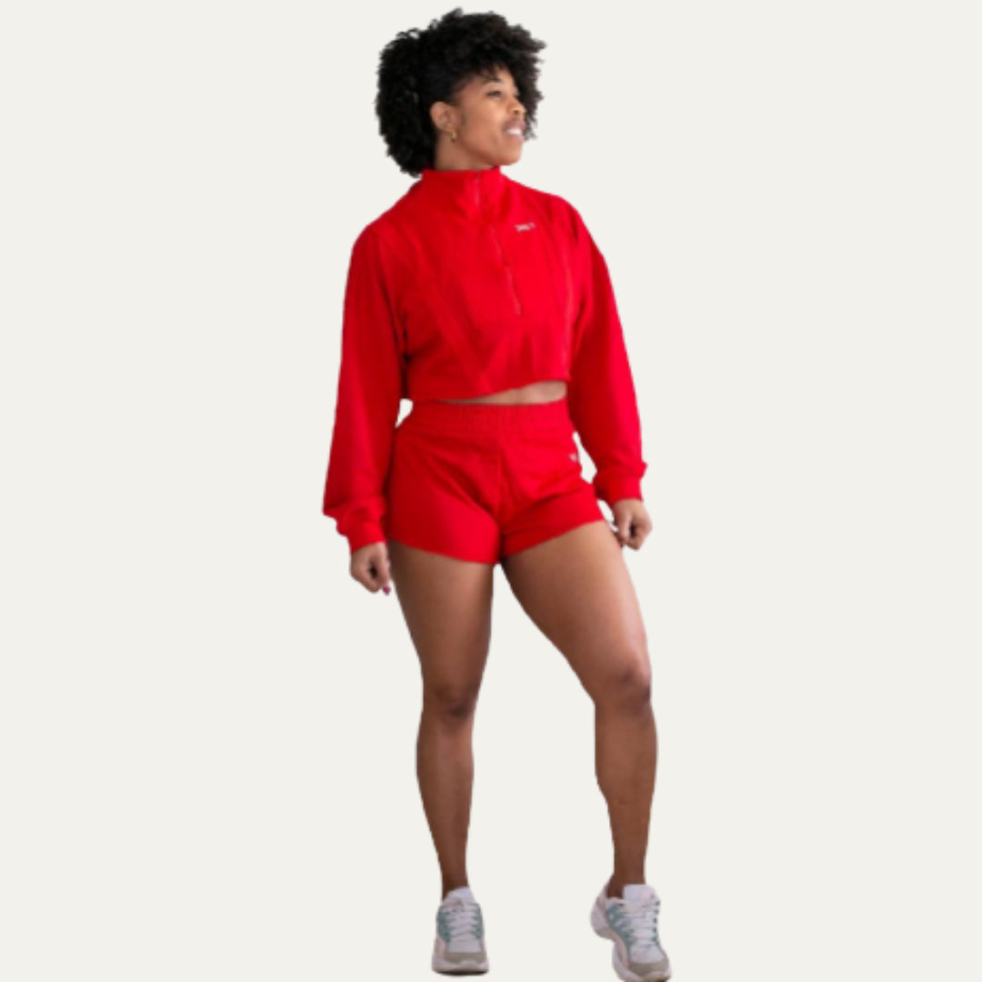 Ensemble Crop Top Sweat Cherry